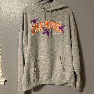 Grey Champion Hoodie with Birds